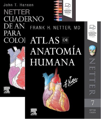 PACK NETTER ATLAS DE ANATOMIA HUMANA + NETTER CUADERNO DE ANATOMIA PARA COLOREAR