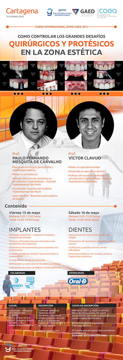 Cómo controlar los grandes desafíos quirúrgicos y protésicos en la zona estética Victor Clavijo Paulo Mesquita GEMO-GAED
